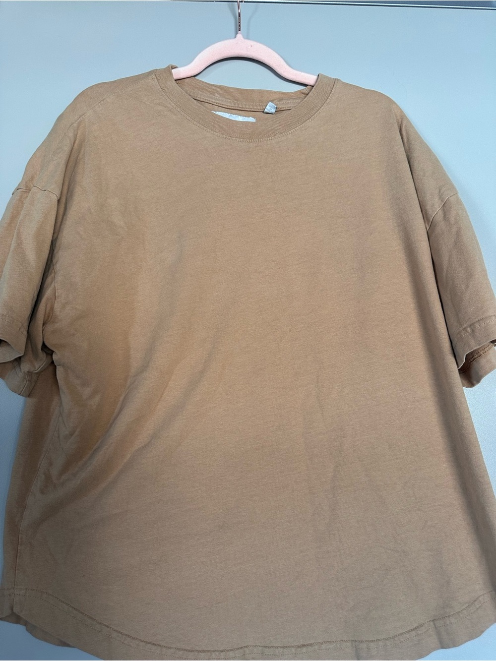 Men's Neutral Tan Short Sleeve Crewneck Tee